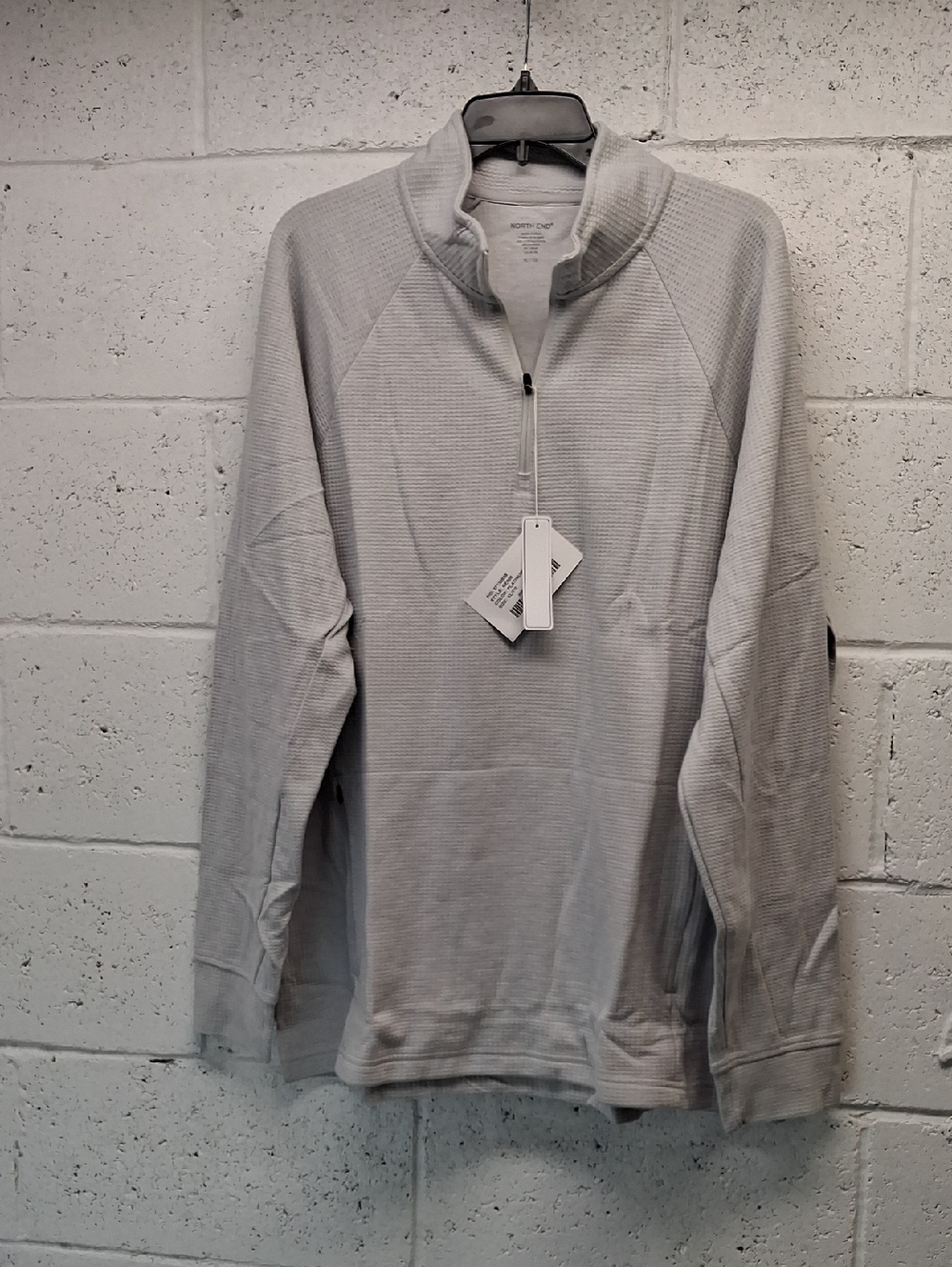 NWT North End Light Gray Men's Quarter-Zip Sweater -